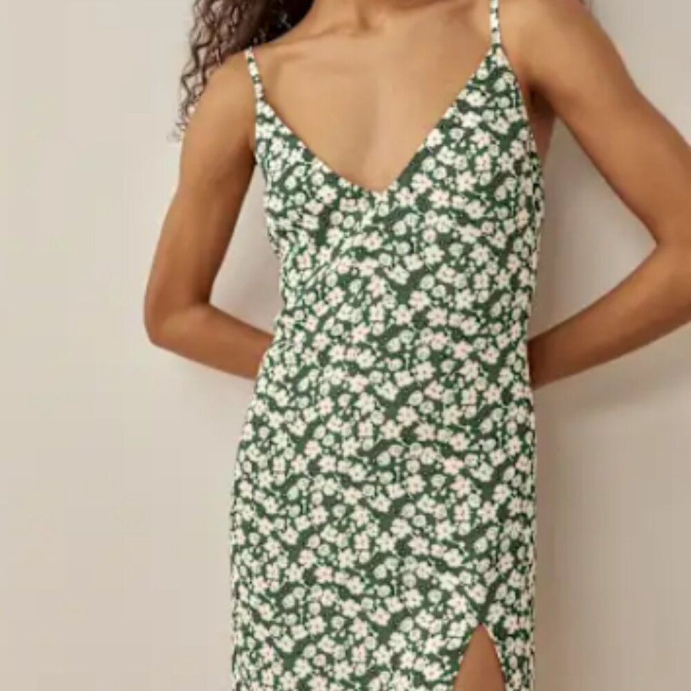 Reformation Marlowe Dress Medium in Cilantro